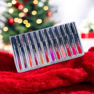 HUDA Beauty Matte Liquid Lipstick Set – 12 Colors | Long-Lasting, Waterproof, High-Pigment Lip Collection